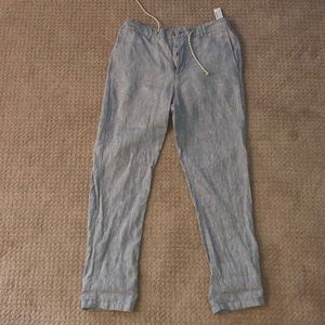 Linen pants grey blue Zara Men